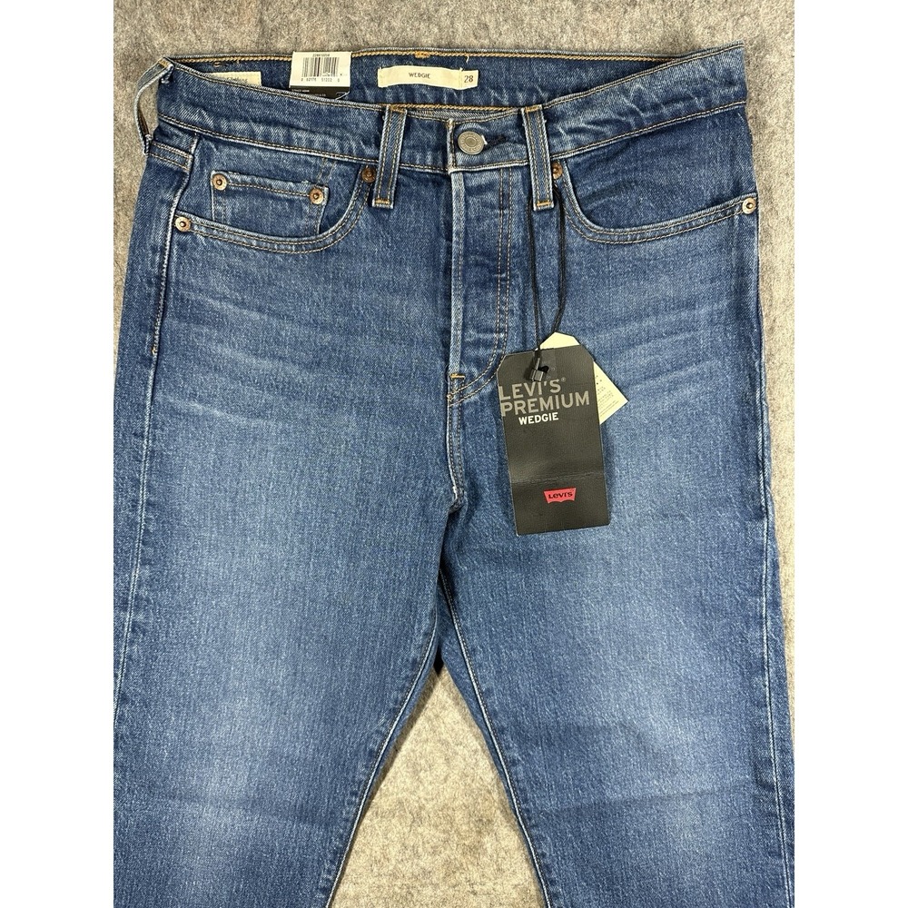 Levi's Premium Wedgie Icon Fit Jeans Womens 28 Blue High Rise NWT 22861 - Picture 2 of 13
